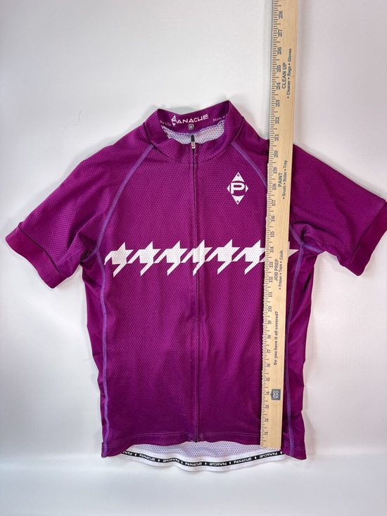 Panache Women Bike Cycling Jersey Purple Mesh 3 Pocket Full Zip Size M - Picture 12 of 12
